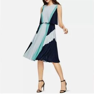 👗BCBGMAXAZRIA COLORBLOCK PLEATED MIDI DRESS👗 💙